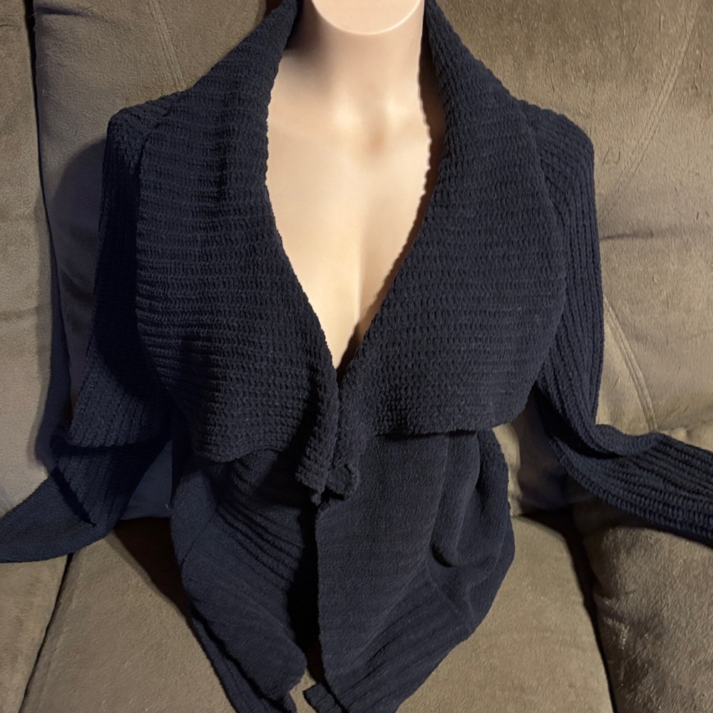 Vanilla Star Navy Cardigan Sweater